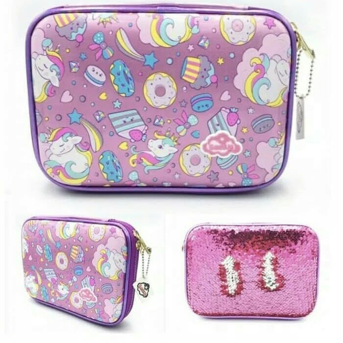 

Pencil Case Tempat Pensil Hardtop Sanwa Smiggle Reverse Sequin