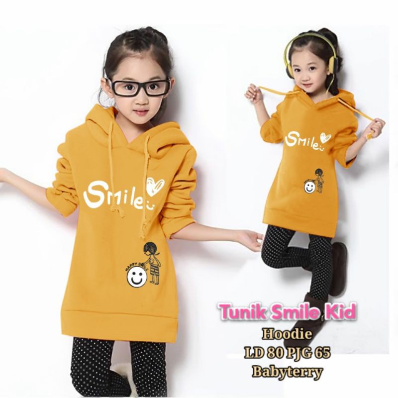 dress tunik hoodie anak Baju tunik hudie anak Sweater hoodie anak perempuan murah tanggung