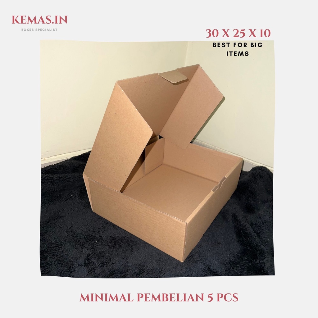 

Kardus Uk. 30x25x10 ....Die Cut kotak Kue, snack -aksesoris-dll model box pizza
