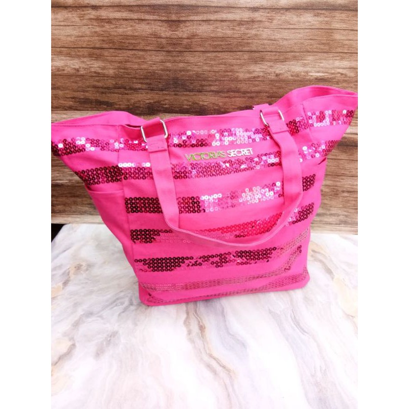 Tas preloved victoria's secret / tas tote / authentic / tas second