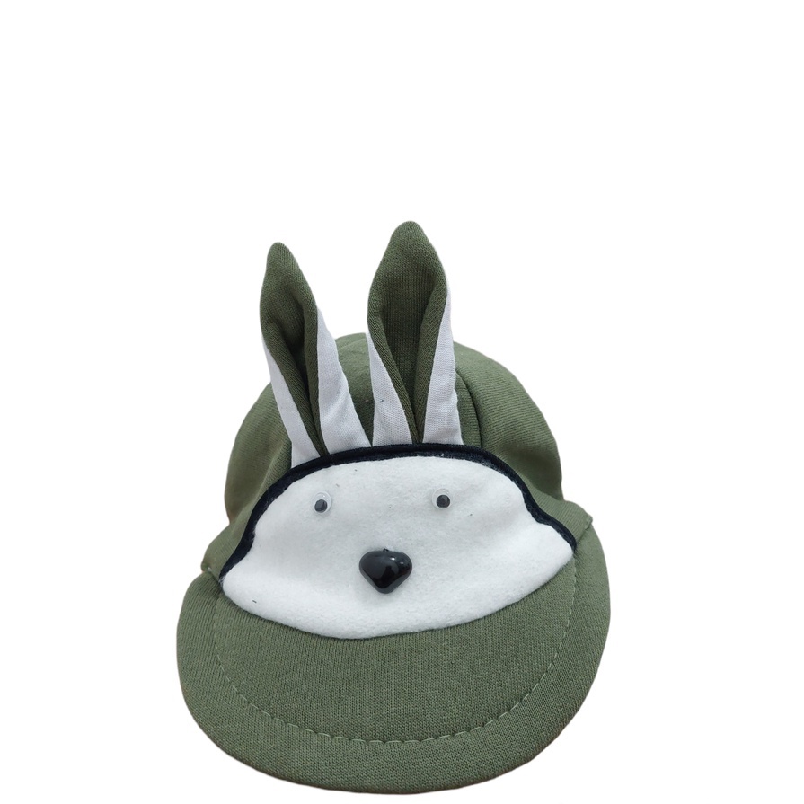 Topi Anak Karakter Kelinci Laki Perempuan Usia 1-3 Tahun Bahan Kaos Fleece Imut Lucu Kualitas Premium