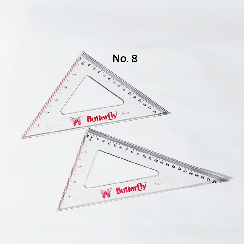 

penggaris segitiga set 2 pieces no.8 triangle ruler butterfly.