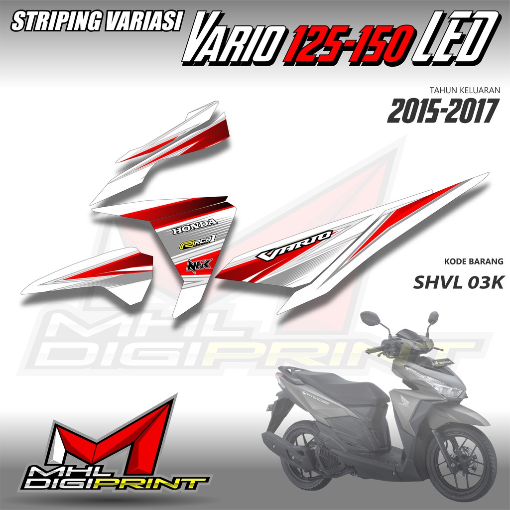 STRIPING VARIASI HONDA VARIO 125 &amp; 150 -  STIKER VARIO 125 &amp; 150 LED - SHVL 03