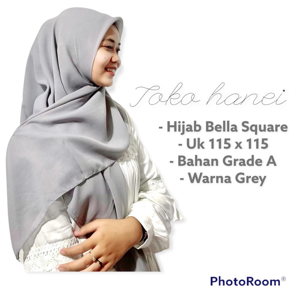 [GROSIR 10] Kerudung Hijab Segi Empat Bella Square Polos Plain Premium Jilbab