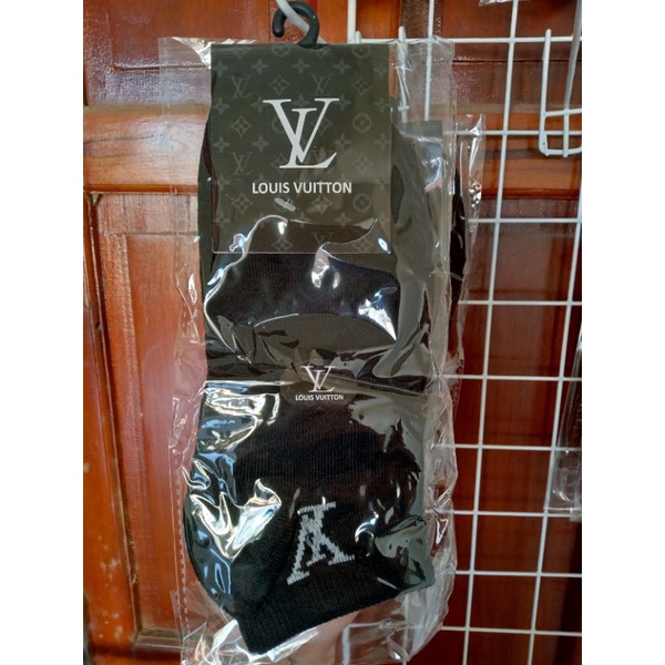 Kaos kaki kantor pria hitam LV
