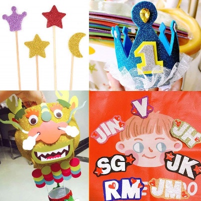 Glitter Sponge Sheet A4 (10 Color)