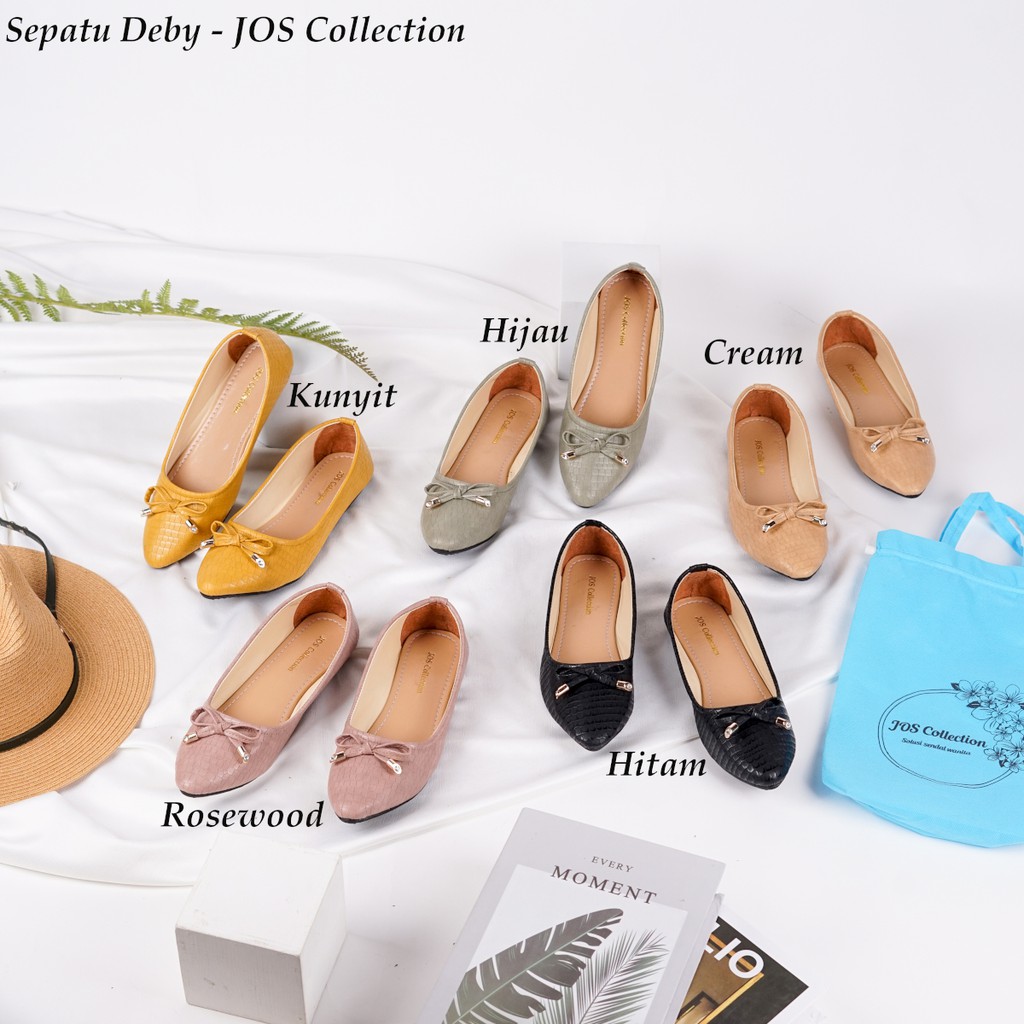 Flat Shoes Wanita - Sepatu Deby Balet Wanita Motif Kulit by JOS Collection