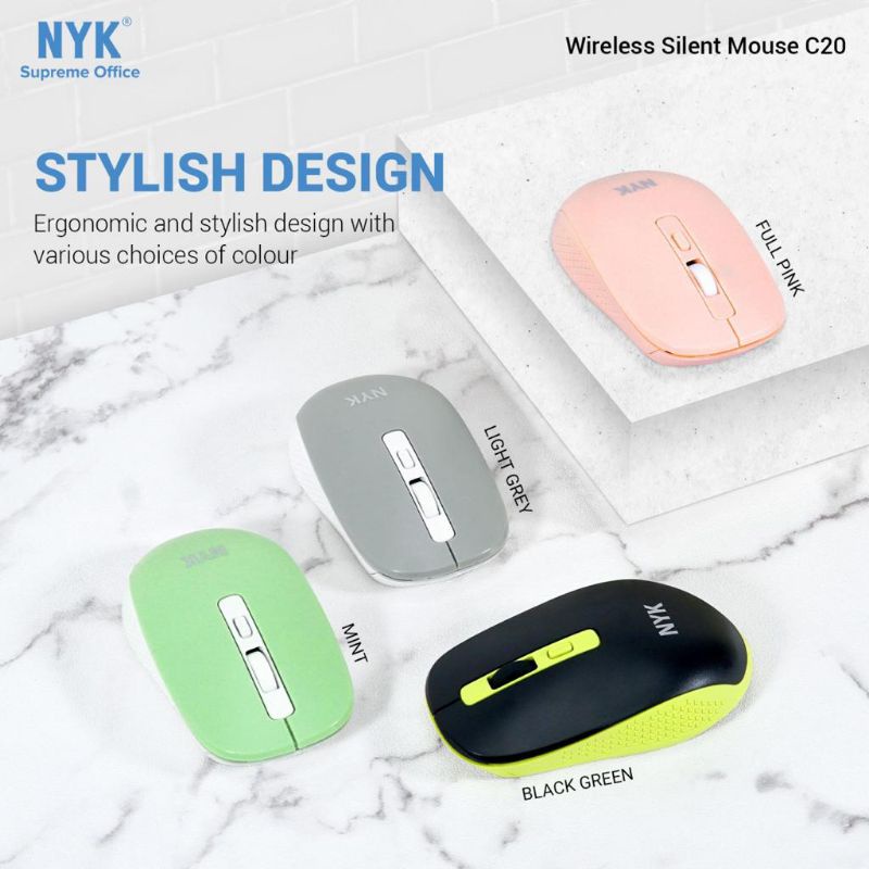 mouse wireless NYK Supreme C20 Mouse Wireless 2.4G Silent Click