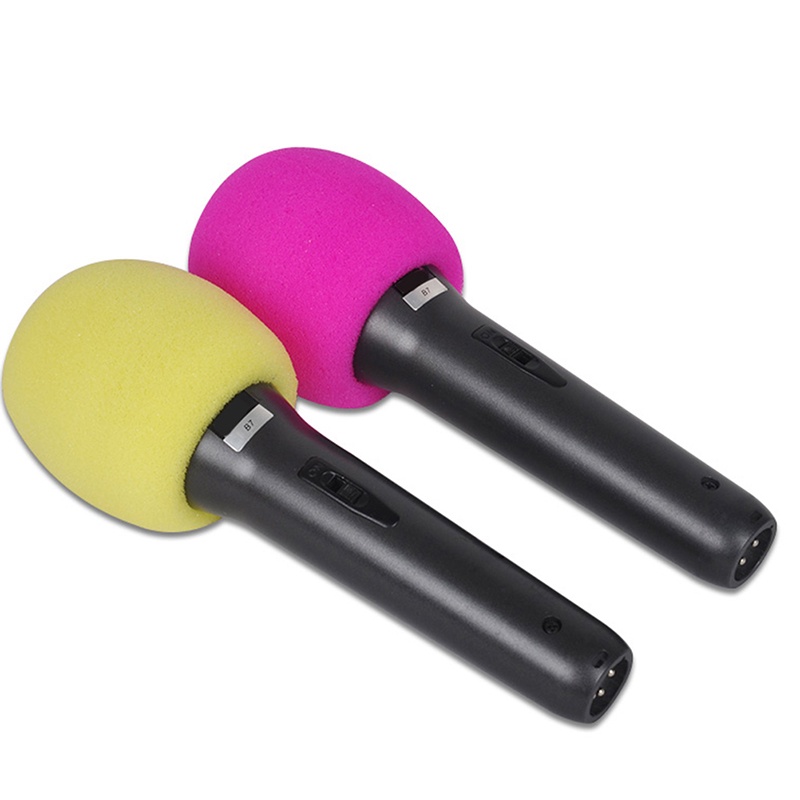 {LUCKID}10 Colors Handheld Microphone Mic Grill Windshield Wind Shield Sponge Foam Cover