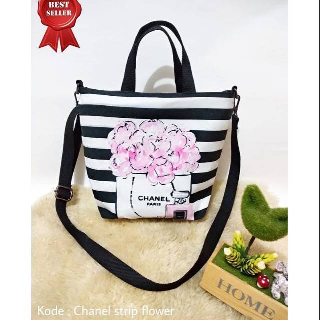 Tas selempang - Tas printing kode CH stripe