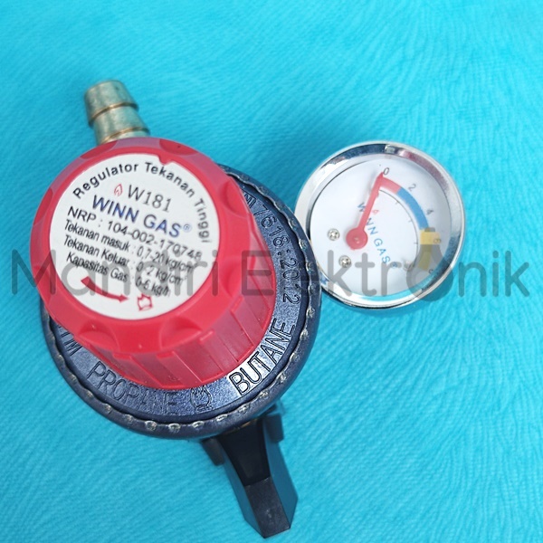 Regulator Winn Gas W181 M LPG Tekanan Tinggi High Pressure Meter - Regulator Tekanan Tinggi dengan Meteran