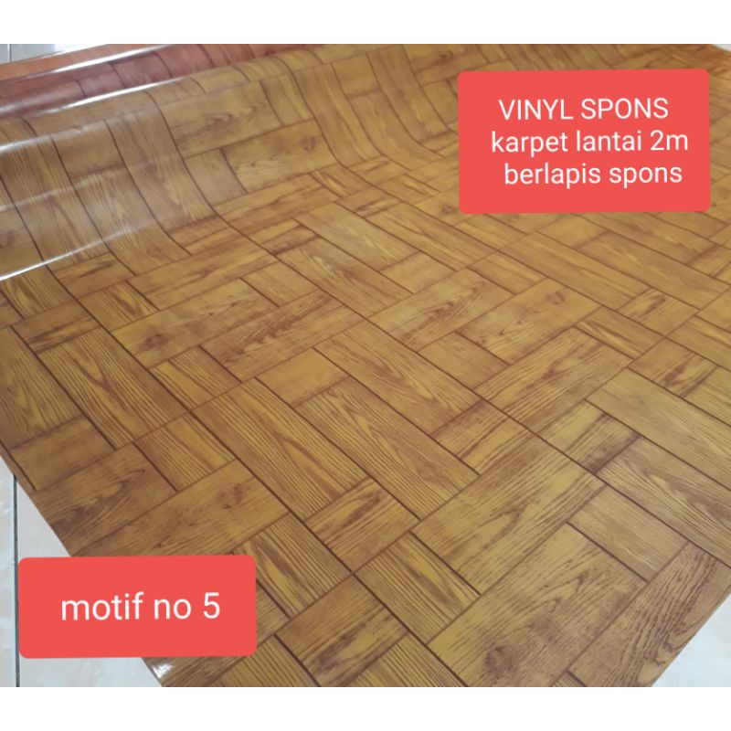 Karpet lantai meteran vinyl spon tebal 1.2mm lebar bahan 2meter dijual per 50cm