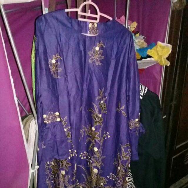 Aserehe Zigzag Tunik Jumbo Batik Mataraman Sogan Camaline Seragam Kantor Kerja Xxl Ld 132