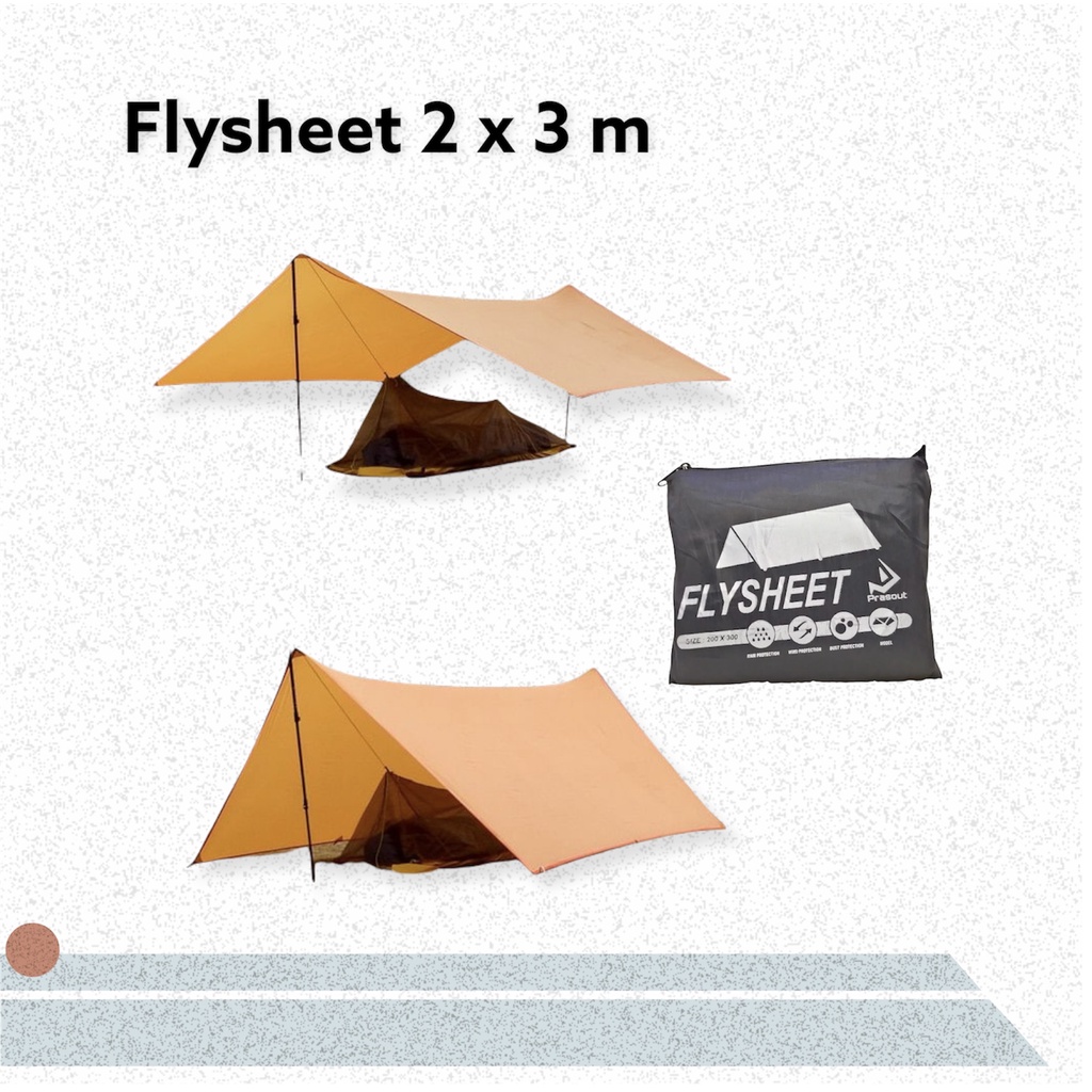 Flysheet Terpal Tenda 2 x 3 m Waterproof