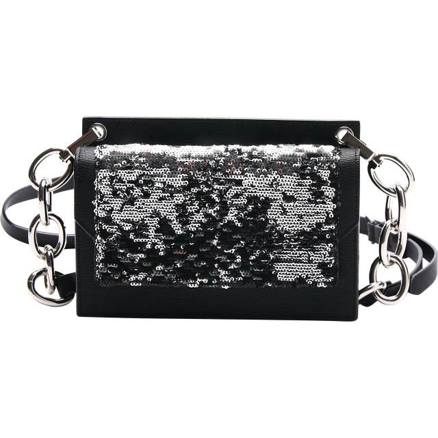 Tas Charles & Keith CNK Black Sequins Sling Bag Original Preloved