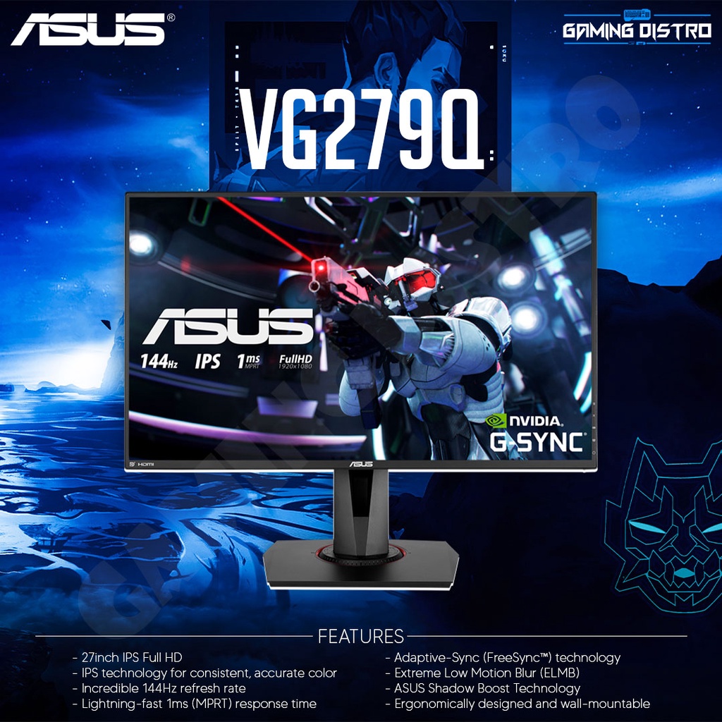 Jual Monitor Gaming ASUS TUF VG279Q 27 Inch IPS Full HD with 144Hz and 1ms  Indonesia|Shopee Indonesia