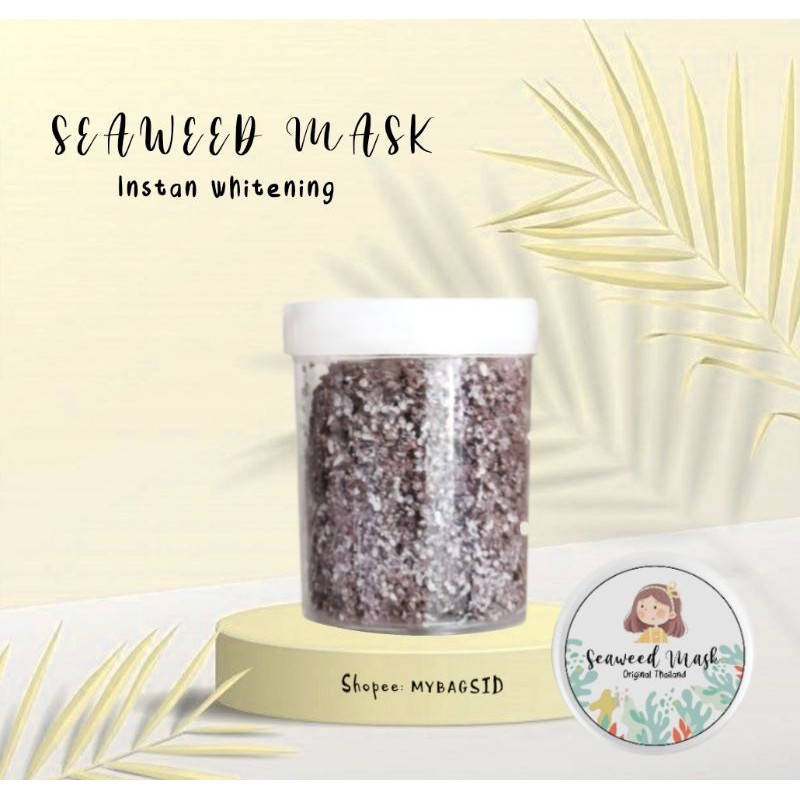 ❤️MASKER ORGANIK PEARL CLAY MASK SEAWEED ❤️ MASKER VIRAL TIKTOK MASKER PEMUTIH INSTAN THAILAND