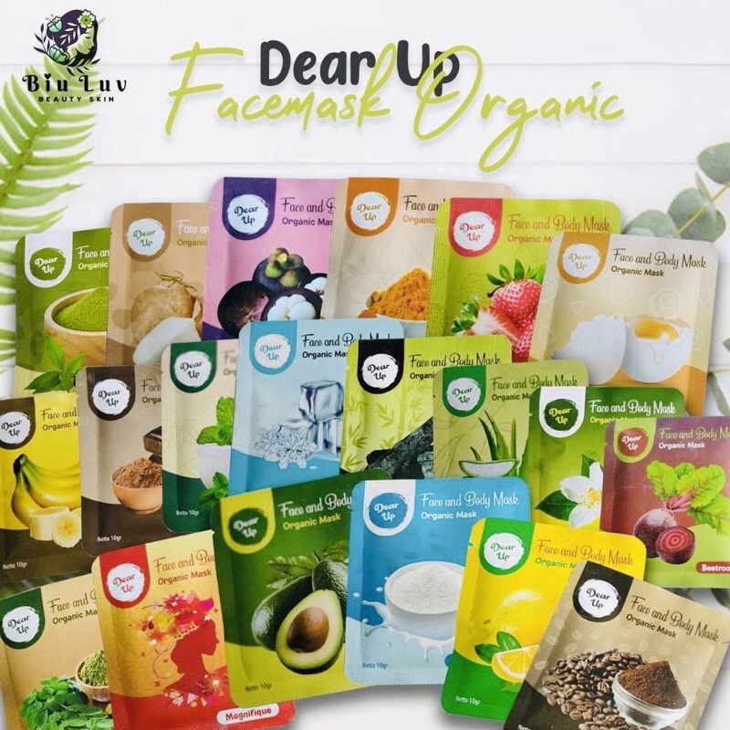 [BPOM] DEAR UP FACE & BODY MASK / MASKER ORGANIK BPOM DEAR UP MASKER WAJAH ORGANIK MURAH BPOM MASKER