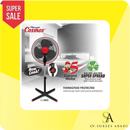Stand Fan Cosmos 16 XDC Kipas Angin Berdiri 16 Inch 16-XDC Termurah Surabaya