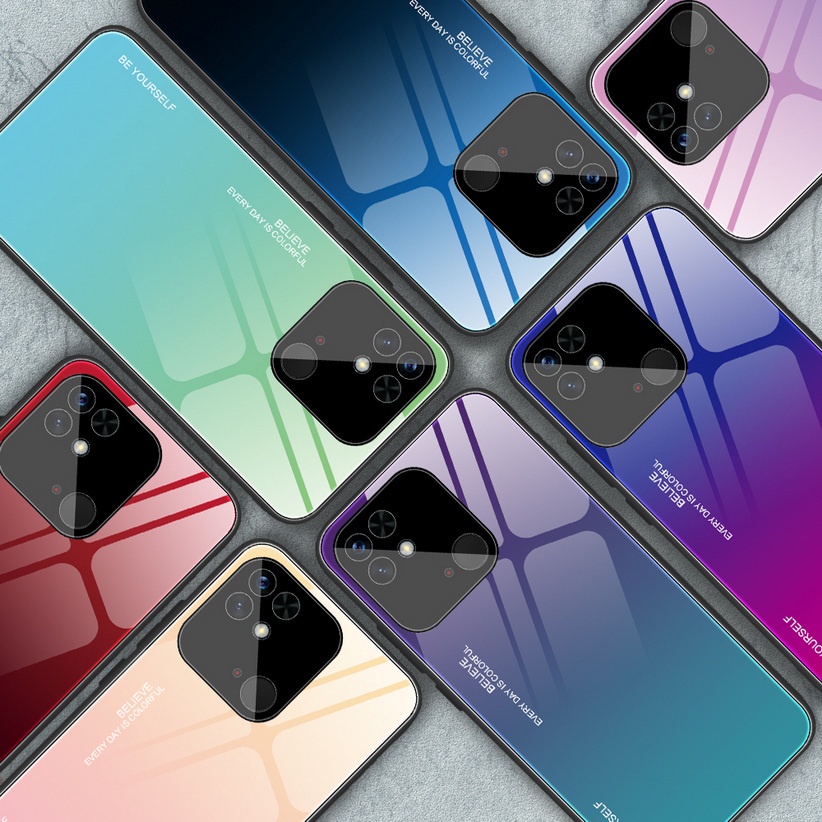 Gradient Glass Case Xiaomi Redmi 10C Redmi10C Hardcase Softcase Casing HP