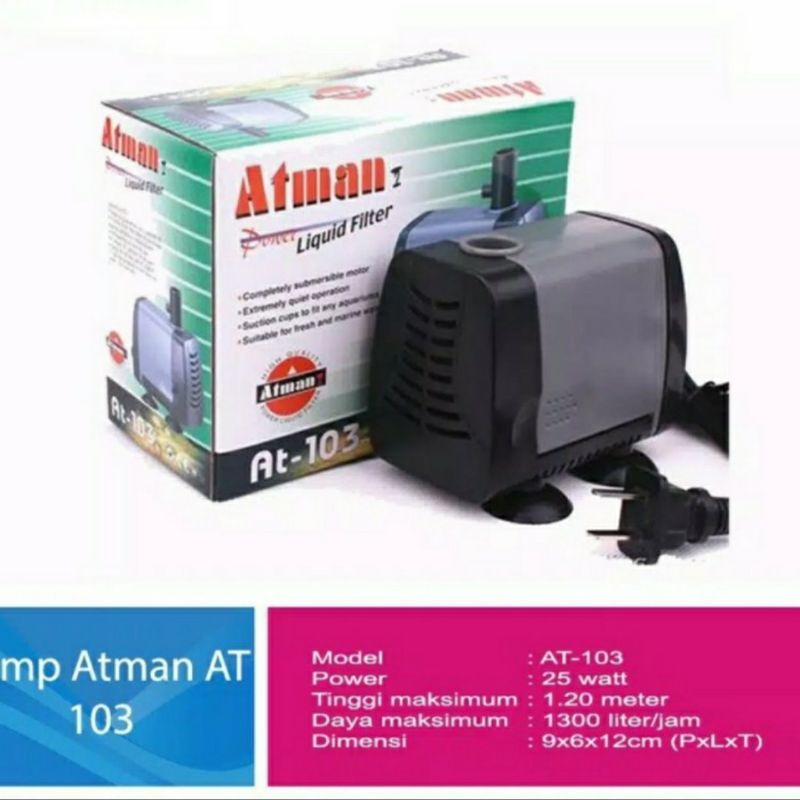 Atman 103 Pompa Air Water Pump mesin filter aquarium  Atman AT 103