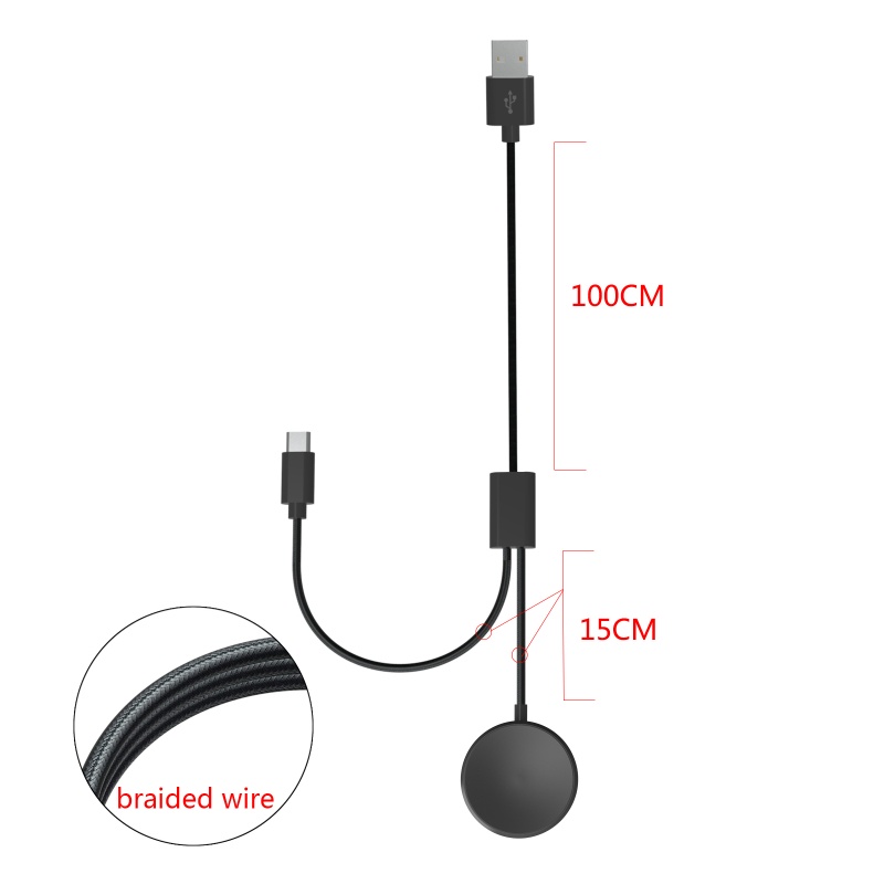 Btsg Kabel Pengisian USB Data Holder Power Charger Adapter Dock Bracket Cradle Cocok Untuk Galaxywatch4 3aktif Untuk Sm