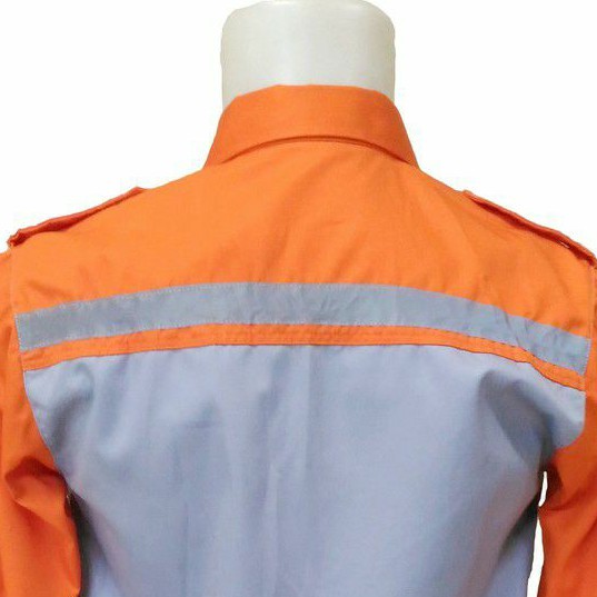 Baju safety seragam kerja wearpack teknisi operator proyek