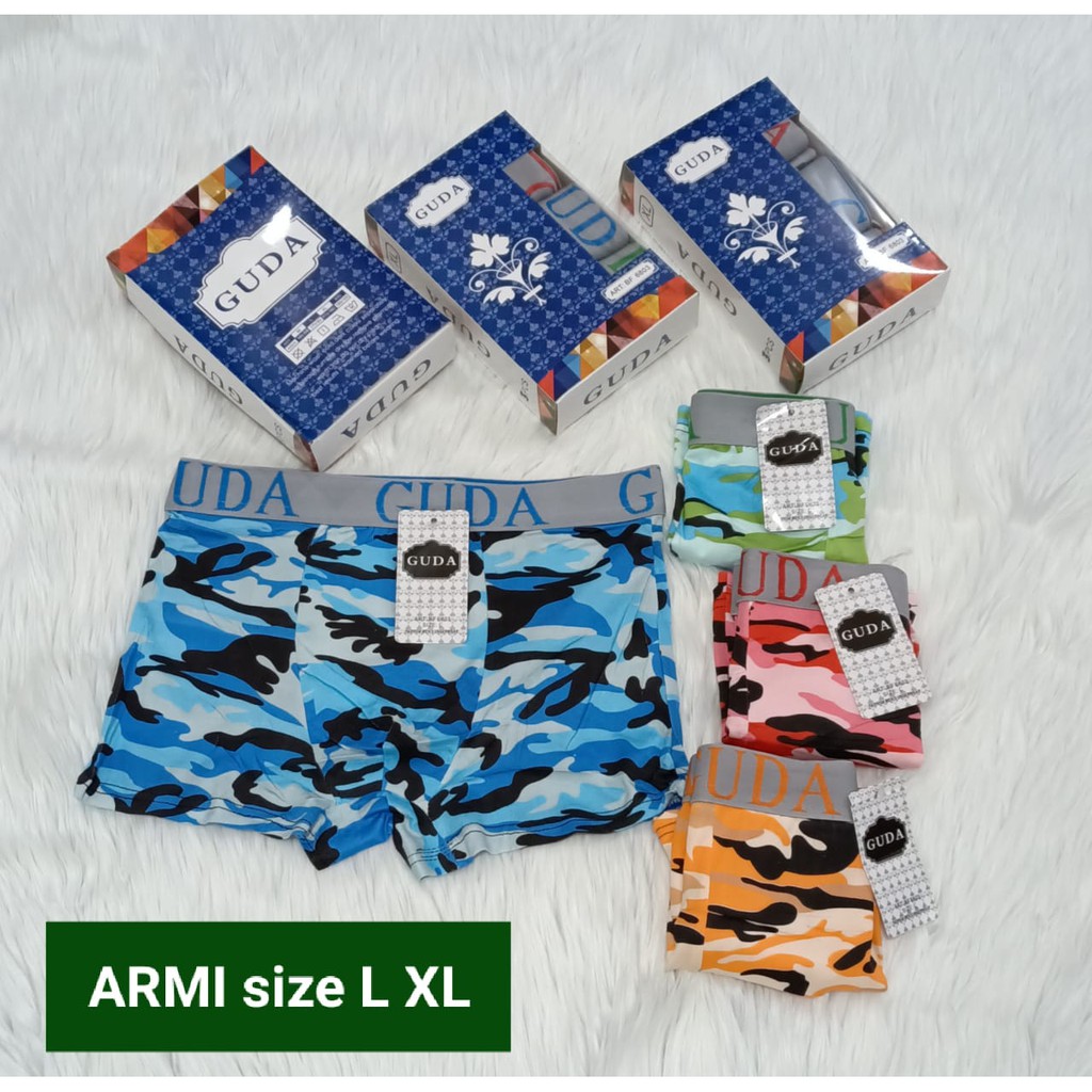 PROMO !!! 3 PCS BOXER PRIA || CELANA DALAM BOXER PRIA GUDA