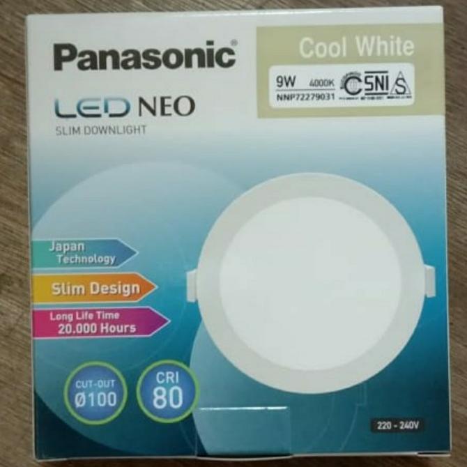 lampu downlight led panasonic 9 watt 4000k (Natural) BAGUS