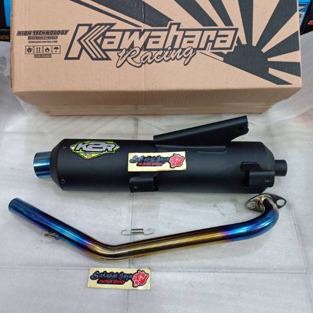 Knalpot Tsukigi Kawahara K2R Rainbow Blue Nmax Non Embos Original Kawahara K2R