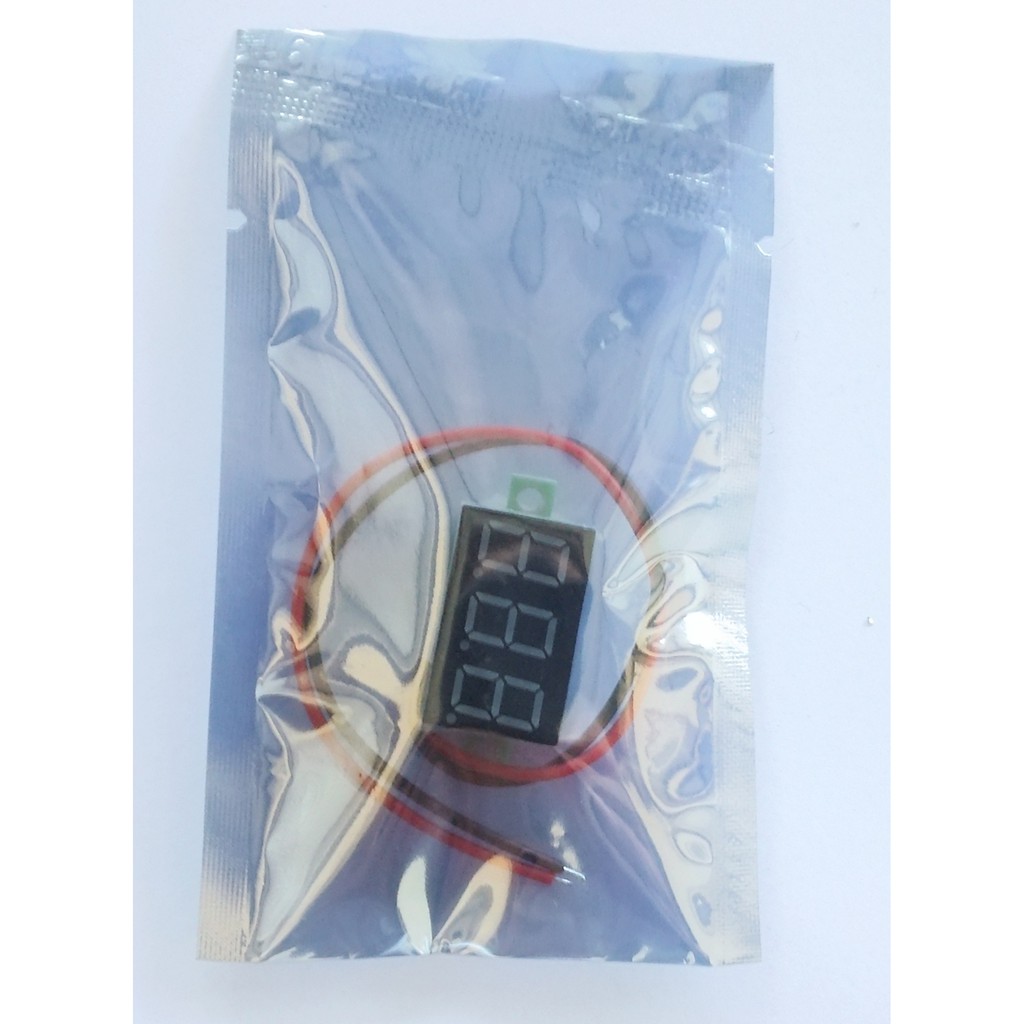 Voltmeter Digital 0.36 Inch 2 Kabel warna Biru