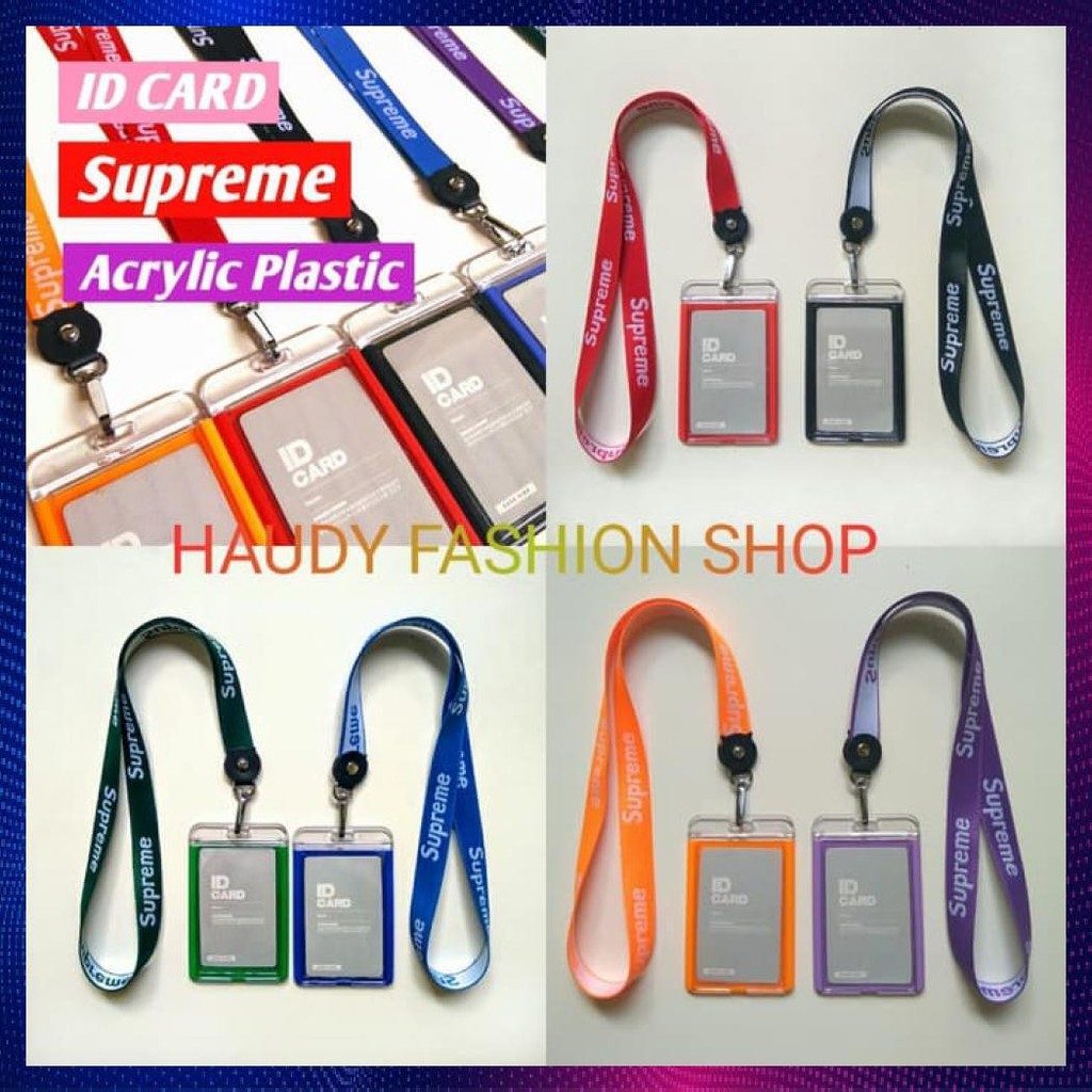 

NAME TAG KULIT PU / ID CARD HOLDER SUPREME / GANTUNGAN NAMA - BIRU