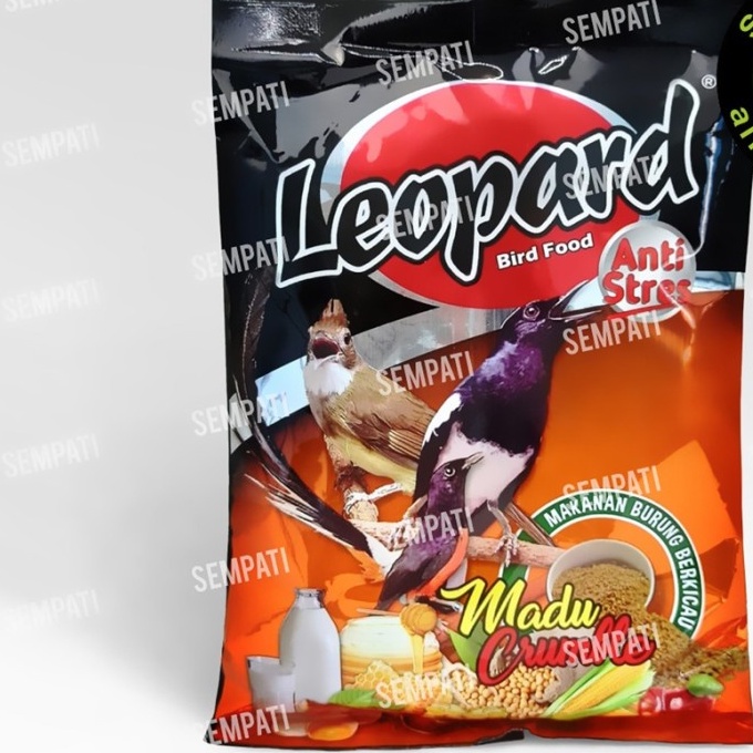LEOPARD MADU CRUMBLE VOER PUR PAKAN BURUNG MURAI CIBLEK PLECI BEO