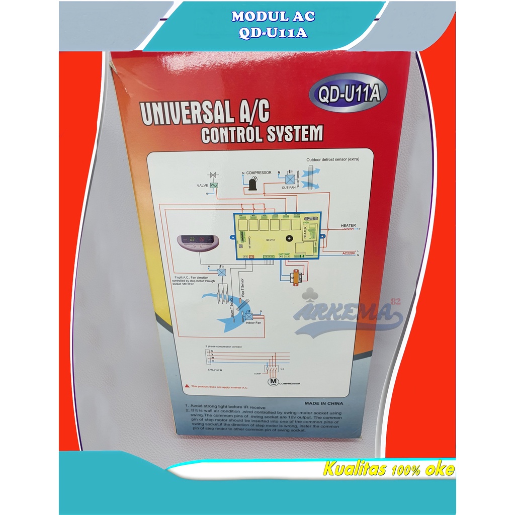 MODUL PCB AC STANDING FLOOR MULTI /  UNIVERSAL QD-U11A | CONTROL SYSTEM WITH WIRELESS REMOTE