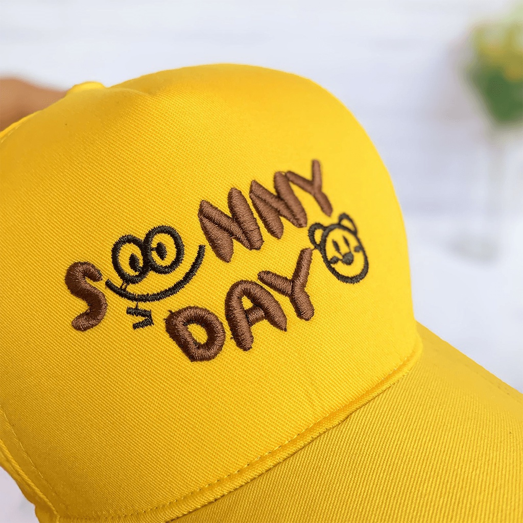 PHILEO | TOPI BASEBALL SUNNY DAY BORDIR - TOPI PET ANAK SMILE BEAR FULLCOLOUR-6