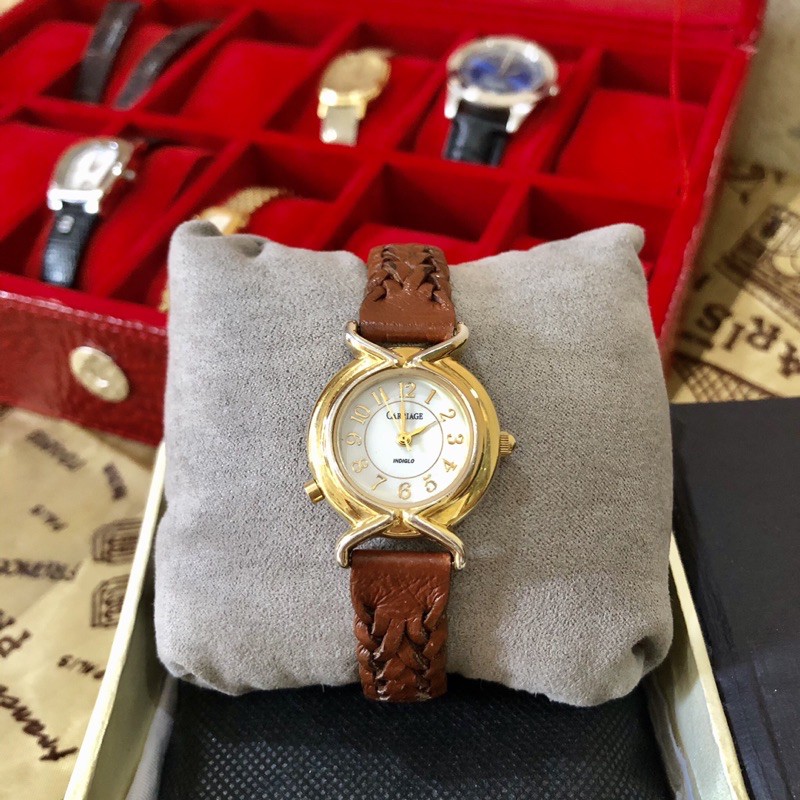 jam tangan carriage by timex vintage original second preloved kulit asli strap leather