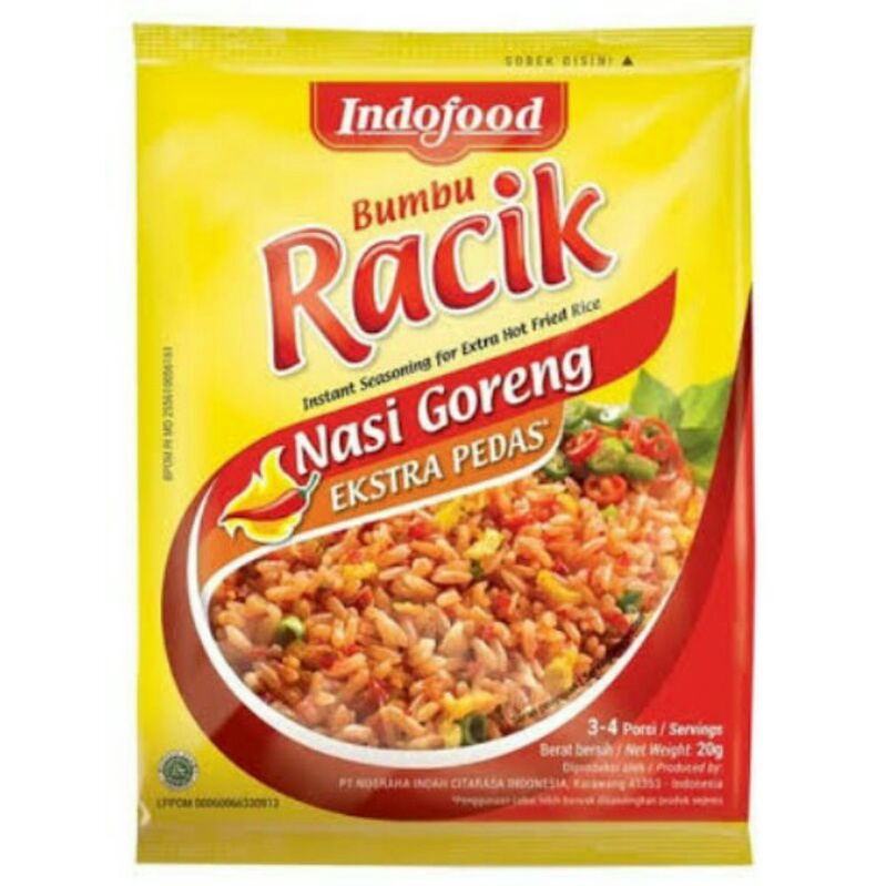 

Bumbu Racik Indofood Nasi Goreng Extra Pedas 10 pcs