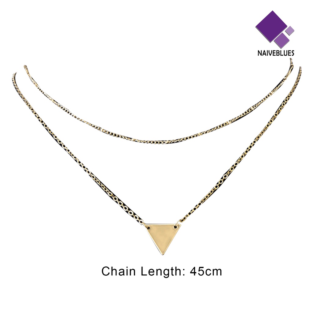 Kalung Multilayer Bentuk Segitiga Untuk Wanita