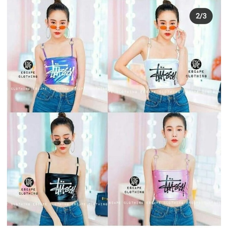 stuss* crop tanktop
