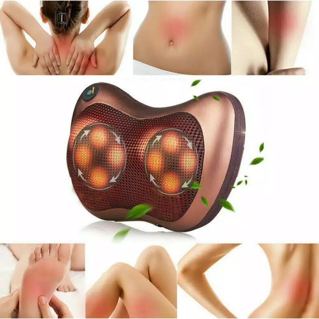 MASSAGE PILLOW Portable Car and Home / Bantal Pijat Elektrik Dengan 8 Bola