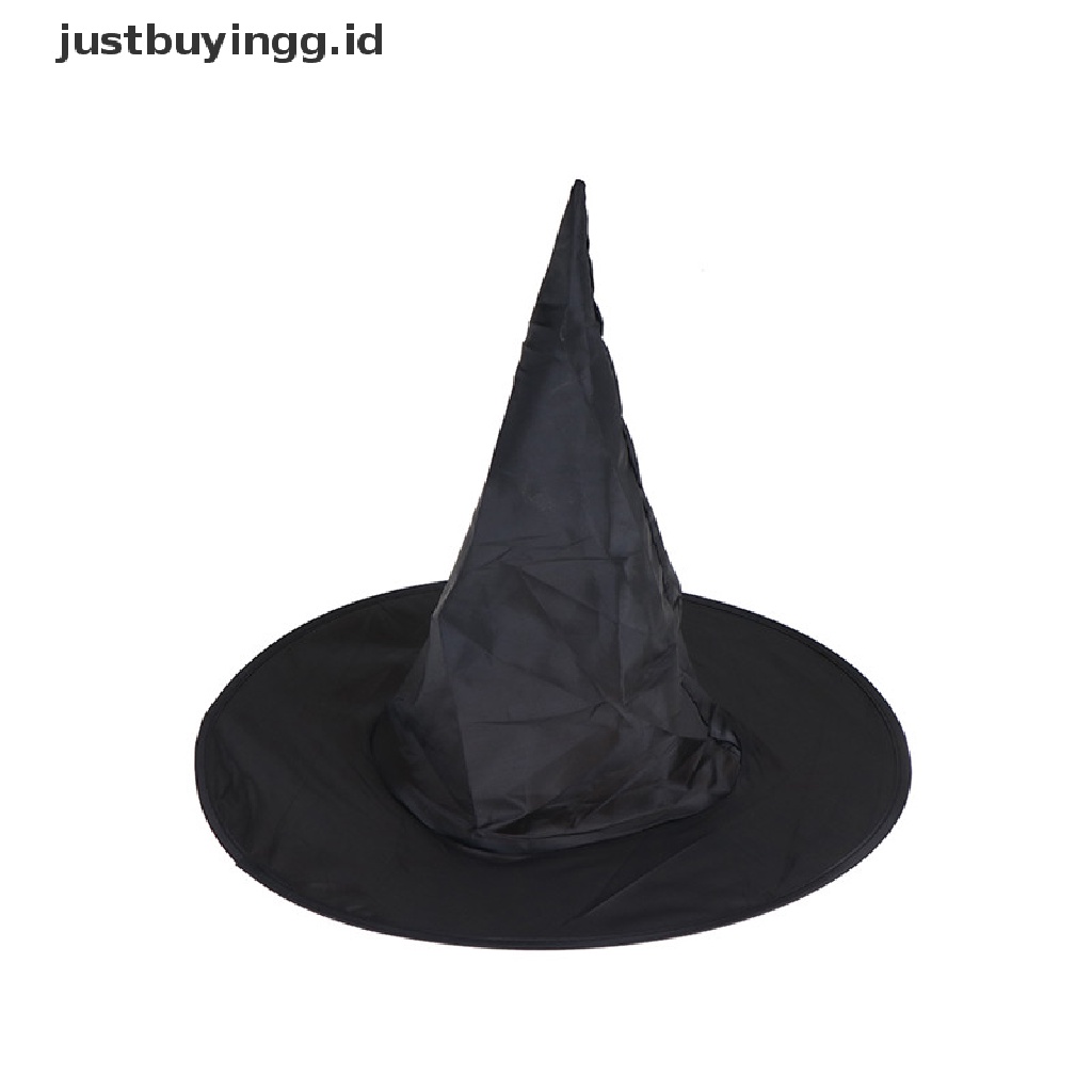 Topi Penyihir Wanita Warna Hitam Untuk Kostum Halloween