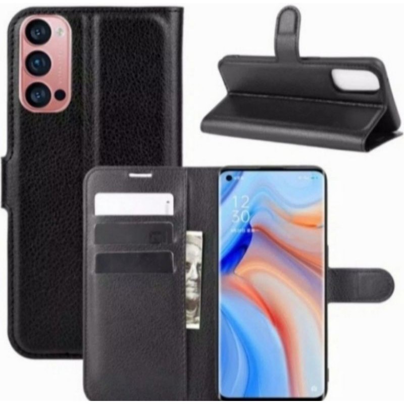 FLIP COVER WALLET OPPO RENO 5 LEATHER COVER KULIT