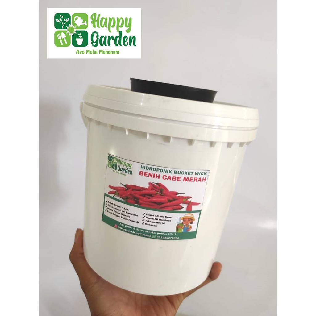 PAKET HIDROPONIK CABE MERAH DUTCH BUCKET WICK BERKUALITAS MURAH PAKET LENGKAP BENIH UNGGUL