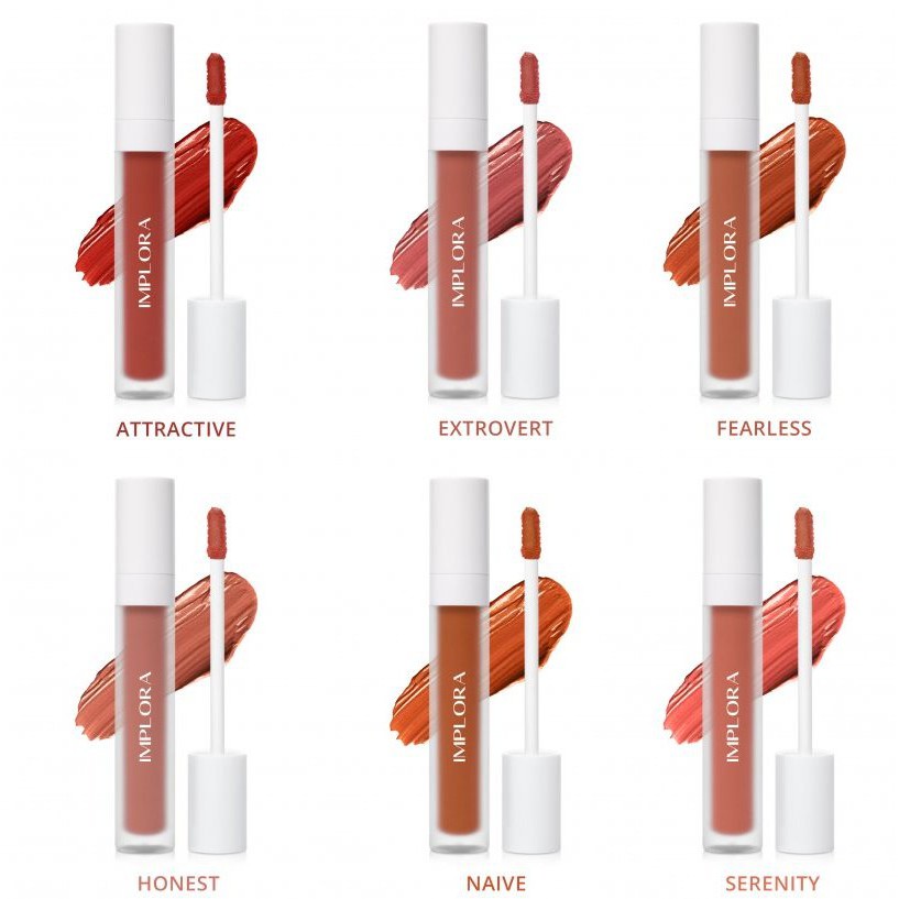 Lip Velvet 4,6 gram | Lip Cream | Lipstik | Lipvelvet | BPOM HALAL kosmetik bibir IMPLORA