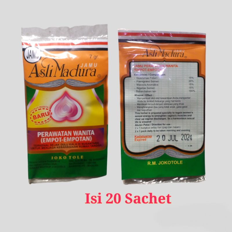 Joko Tole Empot Empotan Bubuk 20 Sachet Ramuan Asli Madura