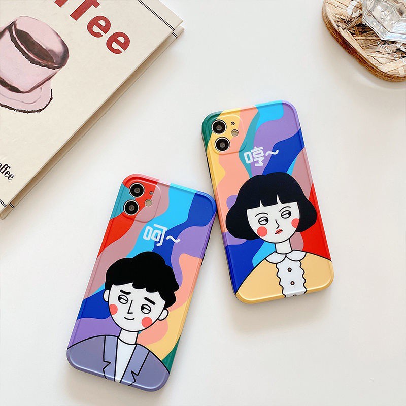 Color Couple Flexible Silicone Phone Case For IPhone 13 12 Pro Max 11 Pro Max XS Max XR X 8 Plus 7 Plus SE 2020