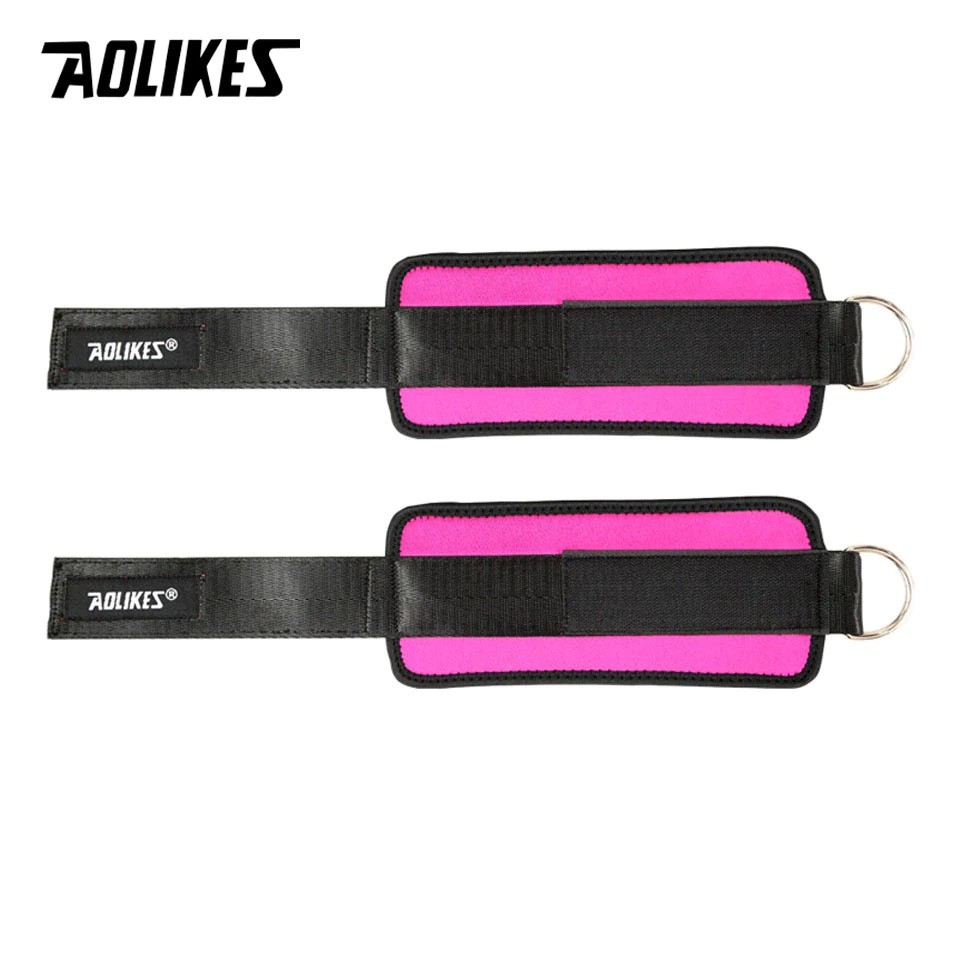 AOLIKES 7129 Ankle Strap D Ring - Leg Workout - Strap Wraps Gym Fitness