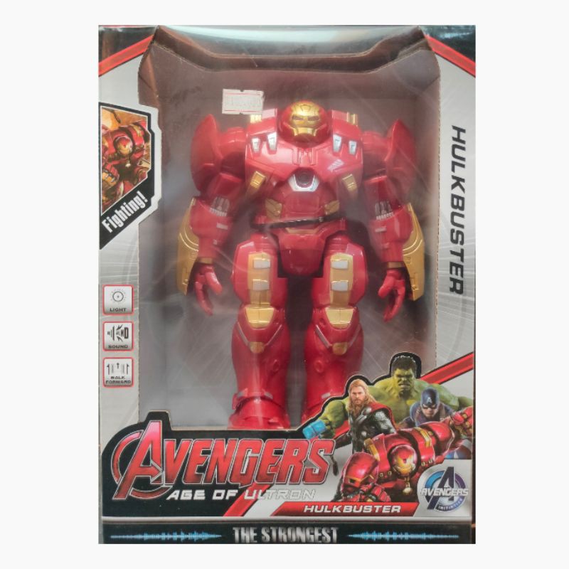 Mainan Robot Hulkbuster Ironbuster Ironman Hulk Baterai