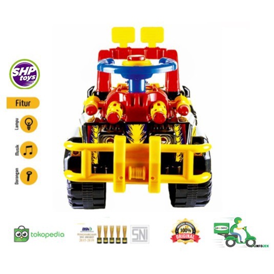 Mainan Anak Mobil Mobilan Duduk Dorong Jeep MK 608 - SHP Toys