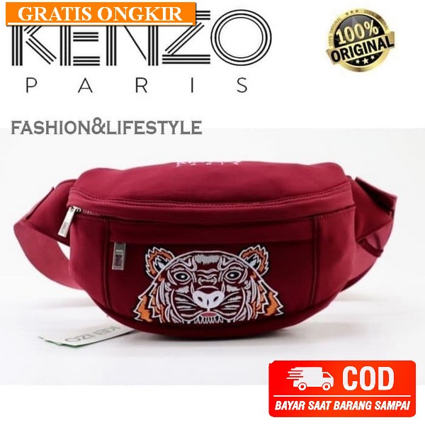 Tas Slempang Import Waistbag Selempang Sling Bag Mini Distro Remaja Pria Cowo Laki Laki Murah V6I8 K